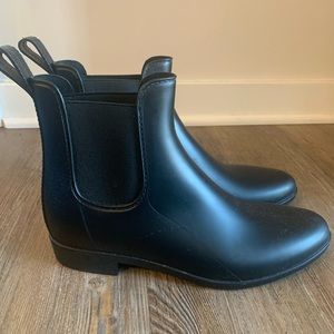 JCrew Black Chelsea Style Rainboots
